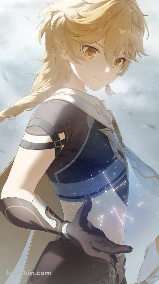右手の上の星を見る空 / 原神のAndroidの壁紙(540px x 960px) スマホ用
