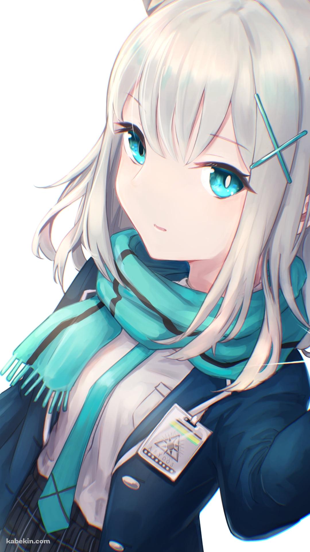 水を持つ微笑む砂狼シロコ / ブルアカ / ブルーアーカイブのAndroidの壁紙(1080px x 1920px) スマホ用