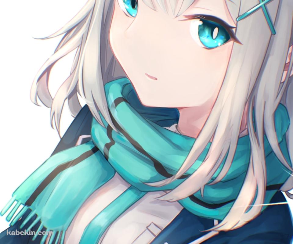 水を持つ微笑む砂狼シロコ / ブルアカ / ブルーアーカイブのAndroidの壁紙(960px x 800px) スマホ用