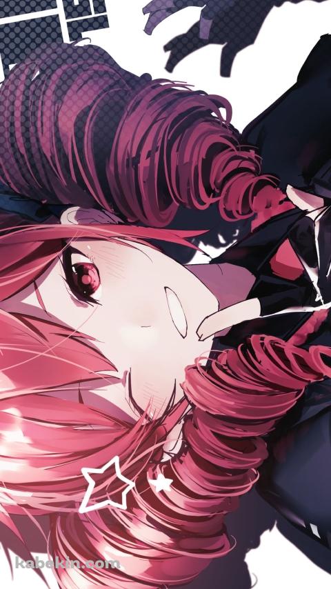 人差し指を立ててウィンクする重音テト / ボカロ / ボーカロイドのAndroidの壁紙(480px x 854px) スマホ用