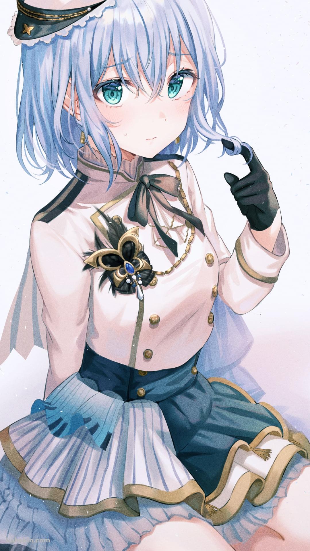 地べたに座り指先で髪を触る倉田ましろ / バンドリ！のAndroidの壁紙(1080px x 1920px) スマホ用
