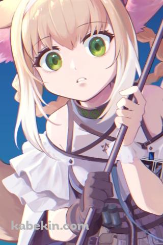 杖を握りこちらを見つめるスズラン / アークナイツのAndroidの壁紙(320px x 480px) スマホ用
