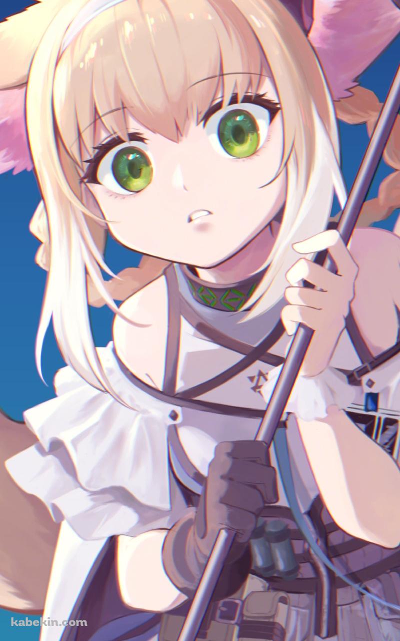 杖を握りこちらを見つめるスズラン / アークナイツのAndroidの壁紙(800px x 1280px) スマホ用