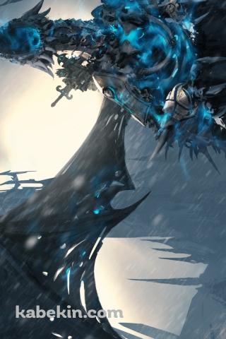 ドラゴンに乗った二刀流の剣士 / World of WarcraftのAndroidの壁紙(320px x 480px) スマホ用