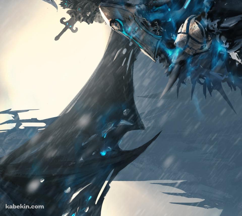 ドラゴンに乗った二刀流の剣士 / World of WarcraftのAndroidの壁紙(960px x 854px) スマホ用