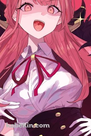 腰に手をあてて高笑いする陸八魔アル / ブルアカ / ブルーアーカイブのAndroidの壁紙(320px x 480px) スマホ用