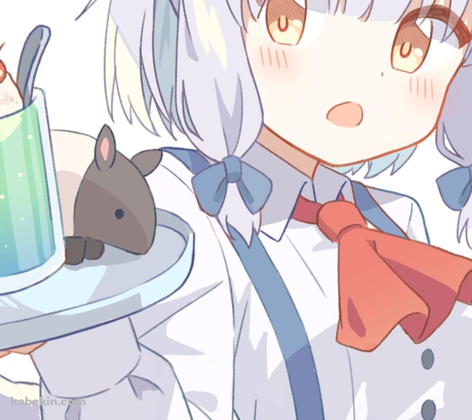 メロンフロートを運ぶ可愛いリコ / まちカドまぞくのAndroidの壁紙(960px x 854px) スマホ用