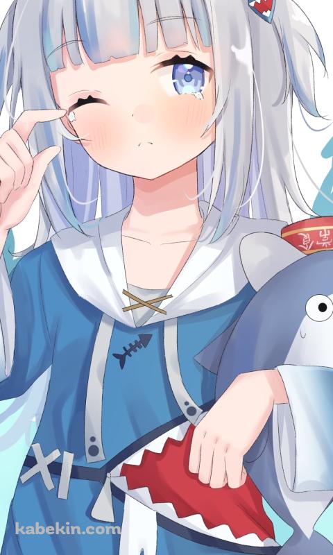 泣いてる可愛いがうる・ぐら / ホロライブ / バーチャルYouTuber / VtuberのAndroidの壁紙(480px x 800px) スマホ用