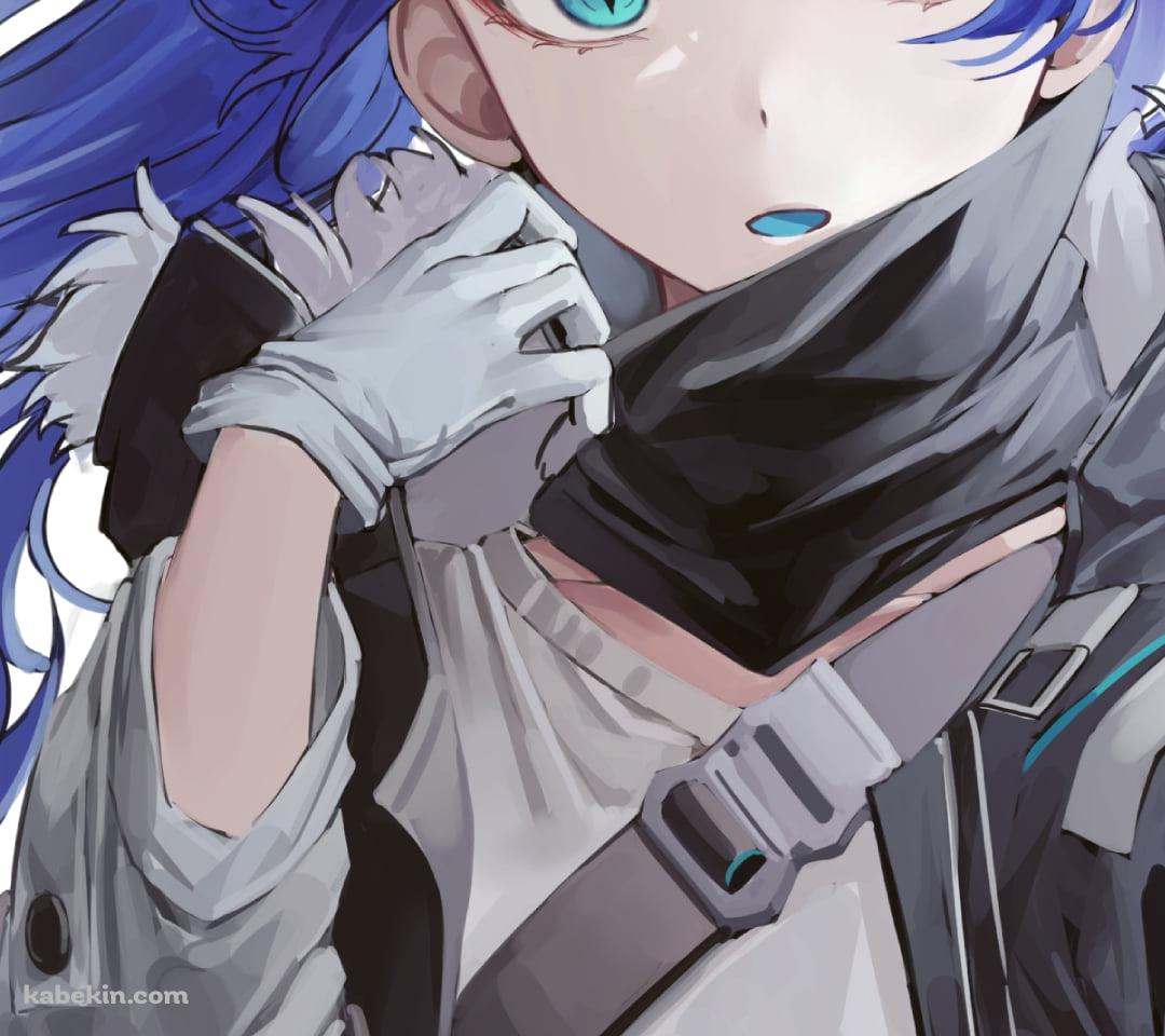 こちらを見つめる青い瞳のモスティマ / アークナイツのAndroidの壁紙(1080px x 960px) スマホ用
