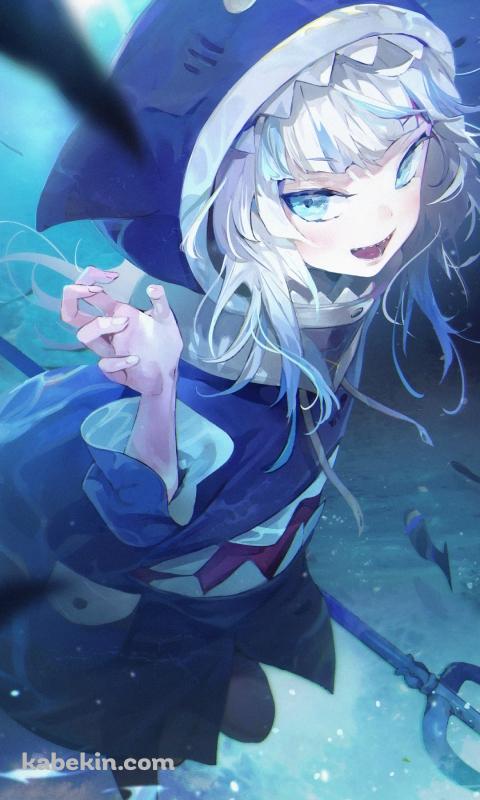 深海の海底を歩くがうる・ぐら / ホロライブ / バーチャルYouTuber / VtuberのAndroidの壁紙(480px x 800px) スマホ用