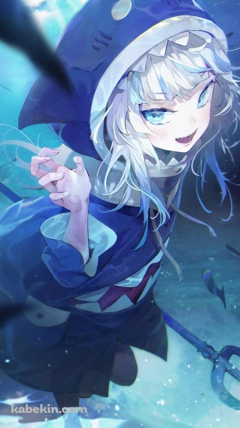 深海の海底を歩くがうる・ぐら / ホロライブ / バーチャルYouTuber / VtuberのAndroidの壁紙(480px x 854px) スマホ用