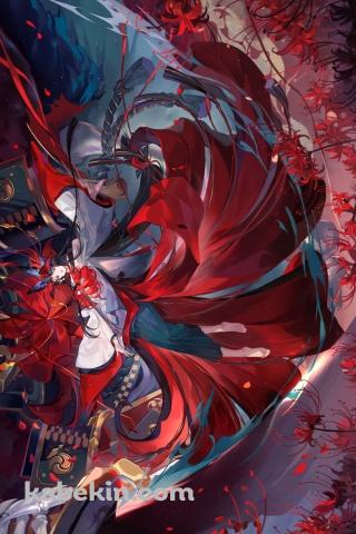 大剣を振るう彼岸花 / 陰陽師のAndroidの壁紙(320px x 480px) スマホ用