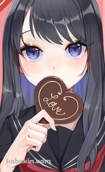 ハートのチョコを持つ風野 灯織 (かざの ひおり) / LOVE / アイドルマスターシャイニーカラーズのAndroidの壁紙(360px x 592px) スマホ用