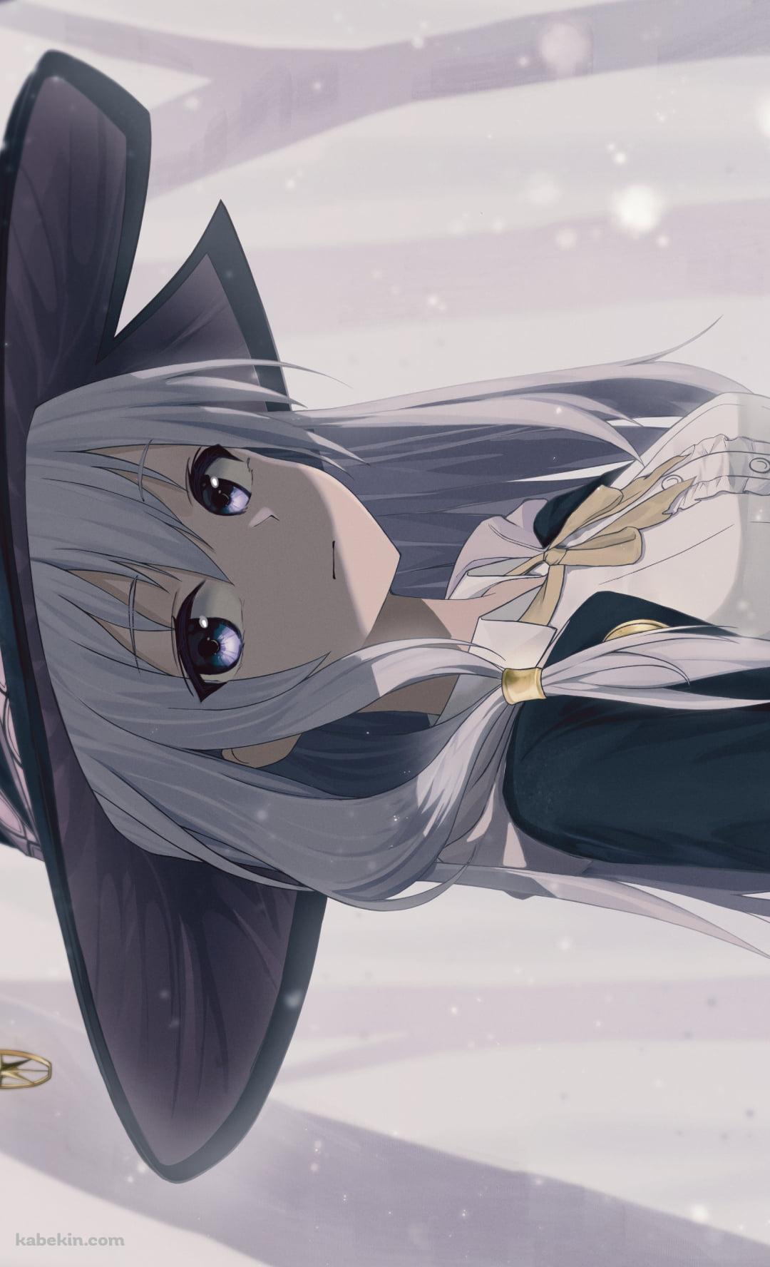 こちらを見つめるイレイナ / 雪が降る森 / 魔女の旅々のAndroidの壁紙(1080px x 1776px) スマホ用