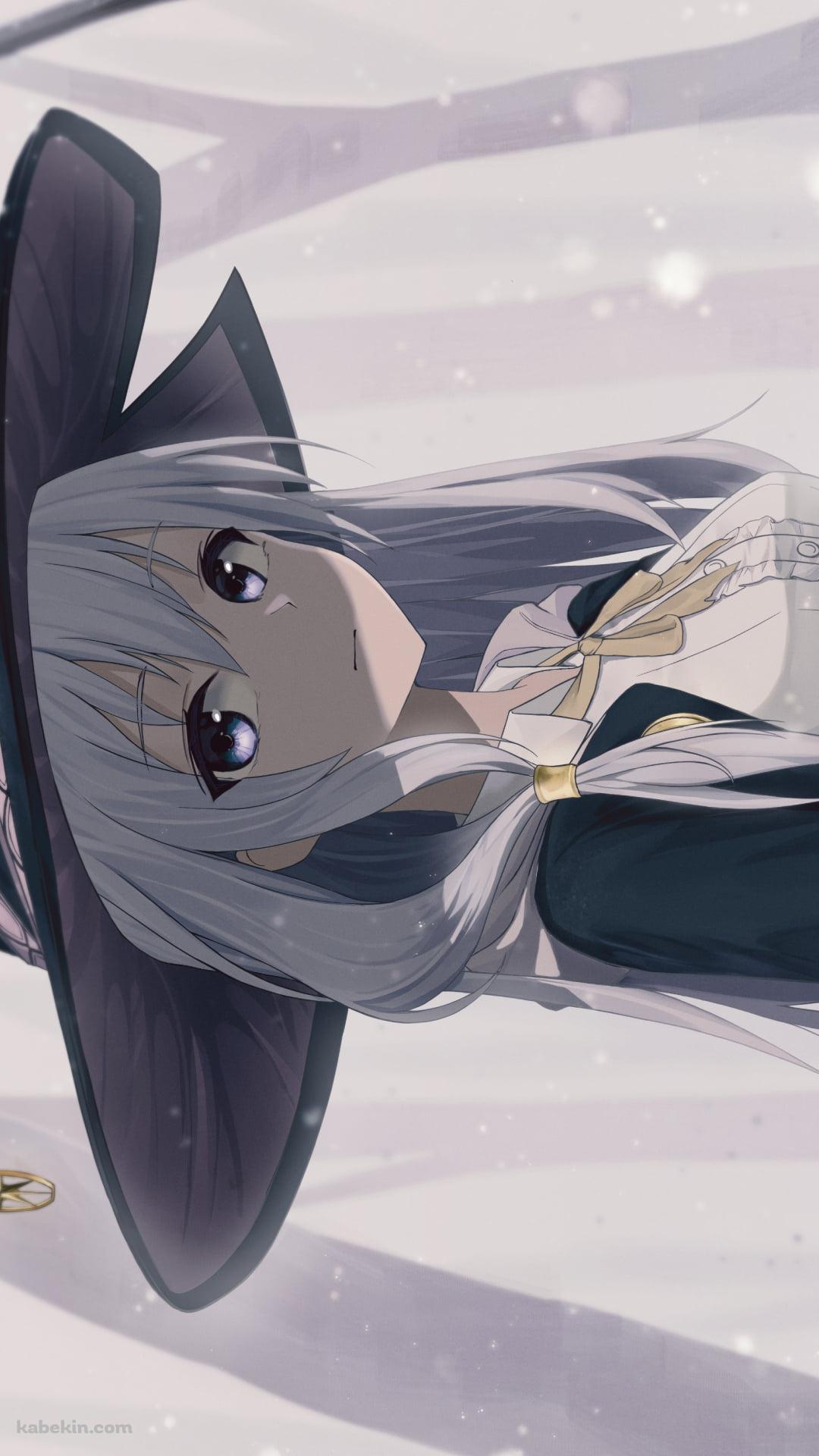 こちらを見つめるイレイナ / 雪が降る森 / 魔女の旅々のAndroidの壁紙(1080px x 1920px) スマホ用