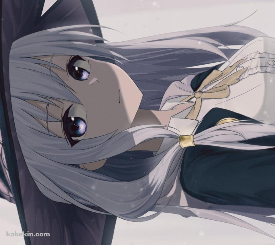 こちらを見つめるイレイナ / 雪が降る森 / 魔女の旅々のAndroidの壁紙(960px x 854px) スマホ用