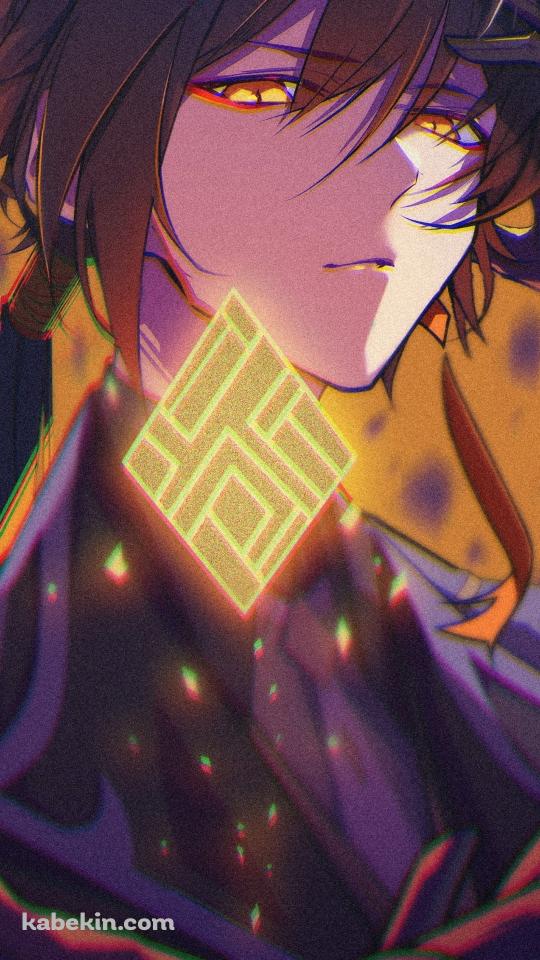 冷ややかな視線を送る黄色い瞳の鍾離 / 原神のAndroidの壁紙(540px x 960px) スマホ用