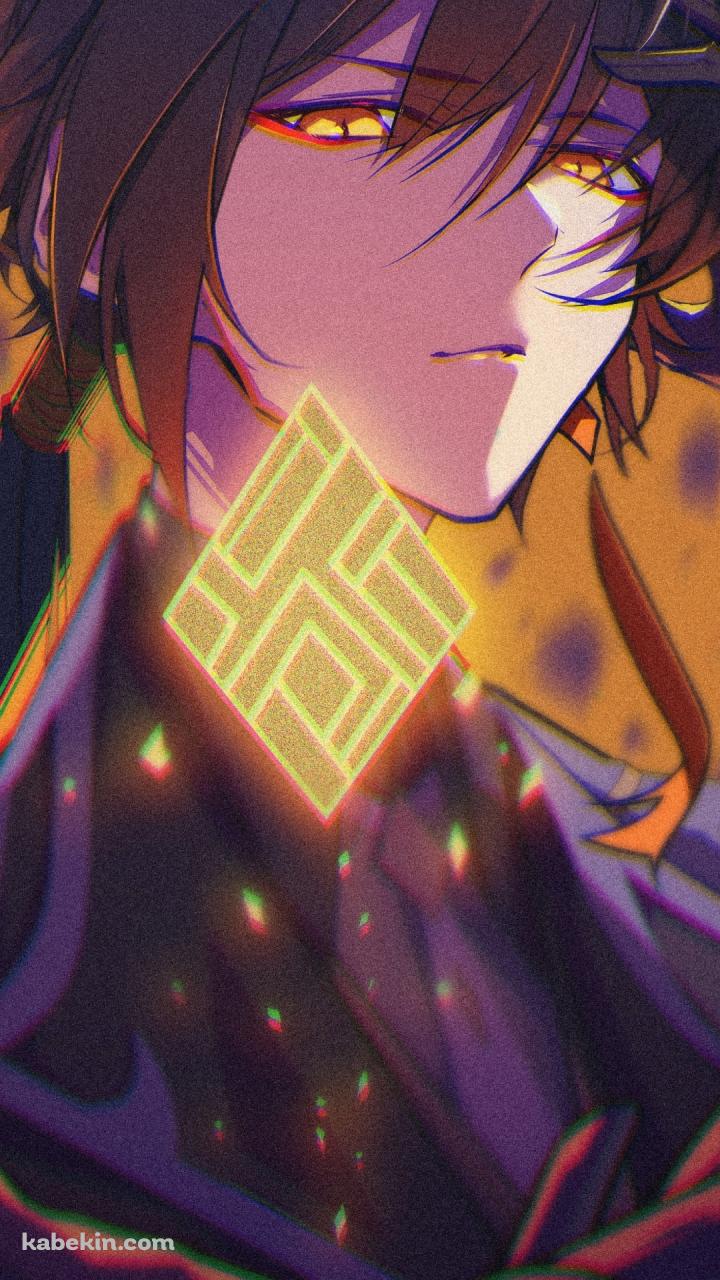 冷ややかな視線を送る黄色い瞳の鍾離 / 原神のAndroidの壁紙(720px x 1280px) スマホ用
