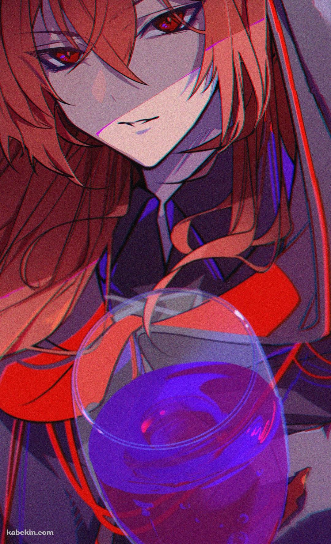紫のワインを持つディルック・ラグヴィンド / 原神のAndroidの壁紙(1080px x 1776px) スマホ用