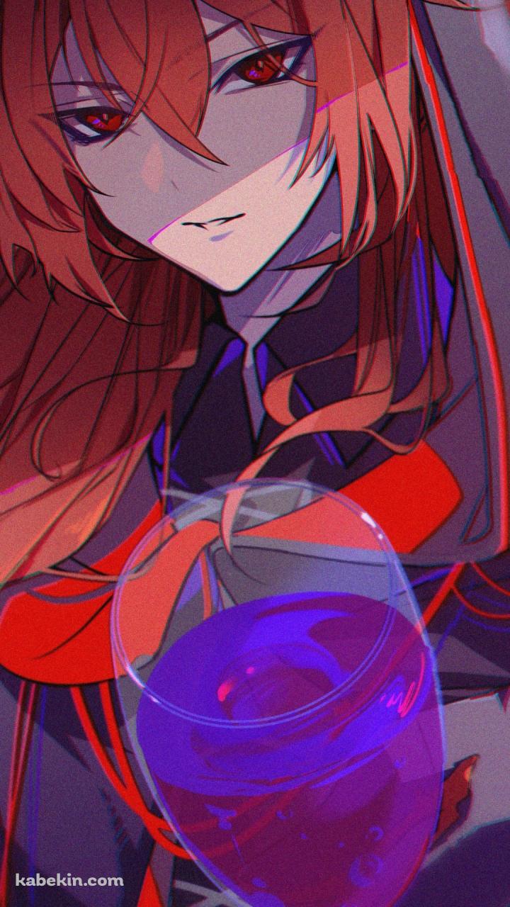 紫のワインを持つディルック・ラグヴィンド / 原神のAndroidの壁紙(720px x 1280px) スマホ用