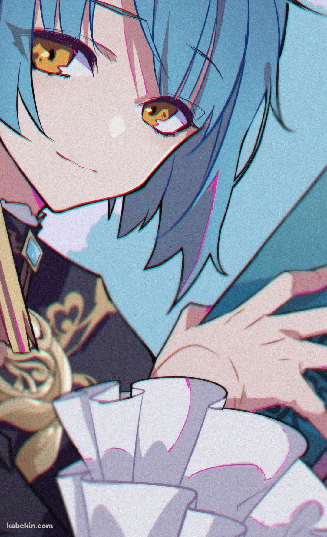 青い本を持つ行秋 / 青い髪 / 原神のAndroidの壁紙(1080px x 1776px) スマホ用