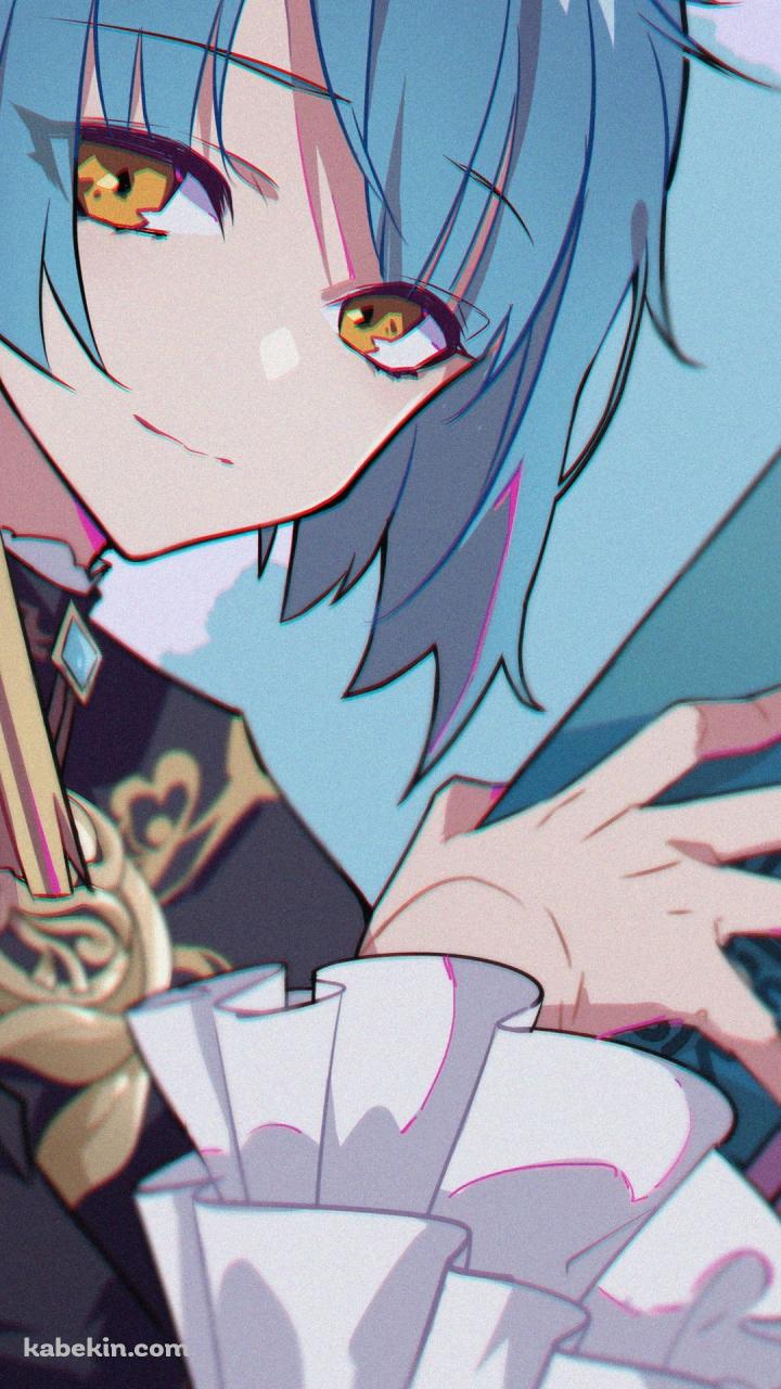 青い本を持つ行秋 / 青い髪 / 原神のAndroidの壁紙(720px x 1280px) スマホ用