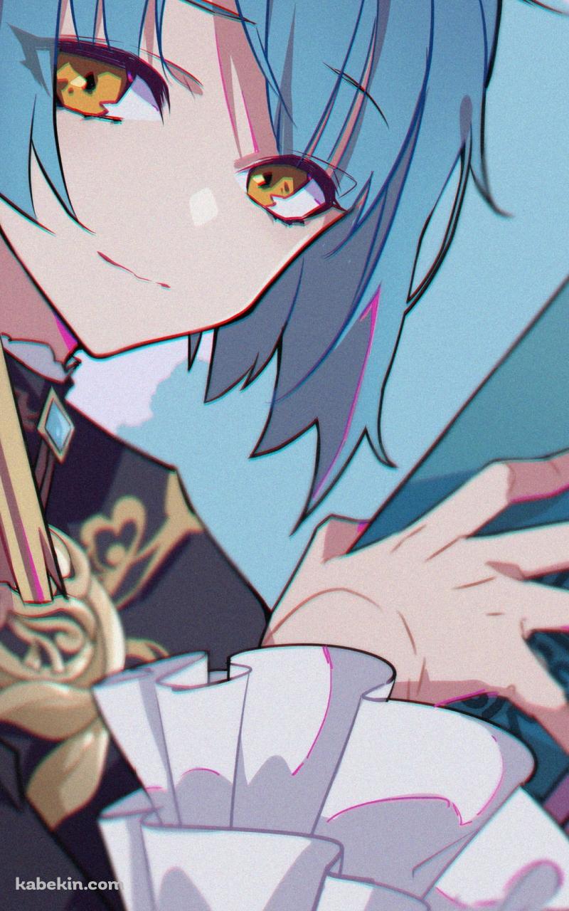 青い本を持つ行秋 / 青い髪 / 原神のAndroidの壁紙(800px x 1280px) スマホ用