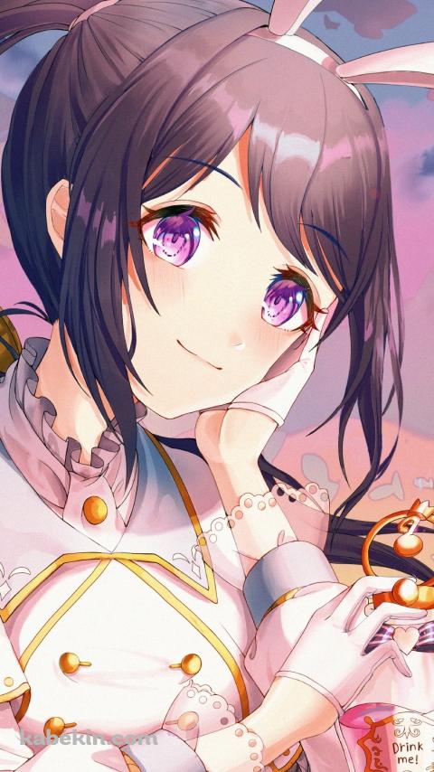 頬杖をつきこちらに微笑む松浦果南（まつうら かなん） / ラブライブ!サンシャイン!!のAndroidの壁紙(480px x 854px) スマホ用