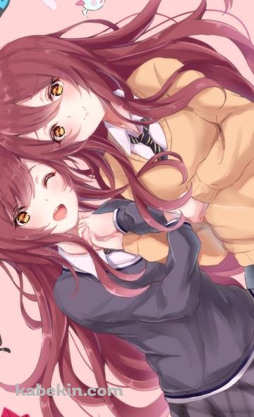 腕を組む可愛い大崎甘奈と大崎甜花 / アイドルマスターシンデレラガールズのAndroidの壁紙(360px x 592px) スマホ用