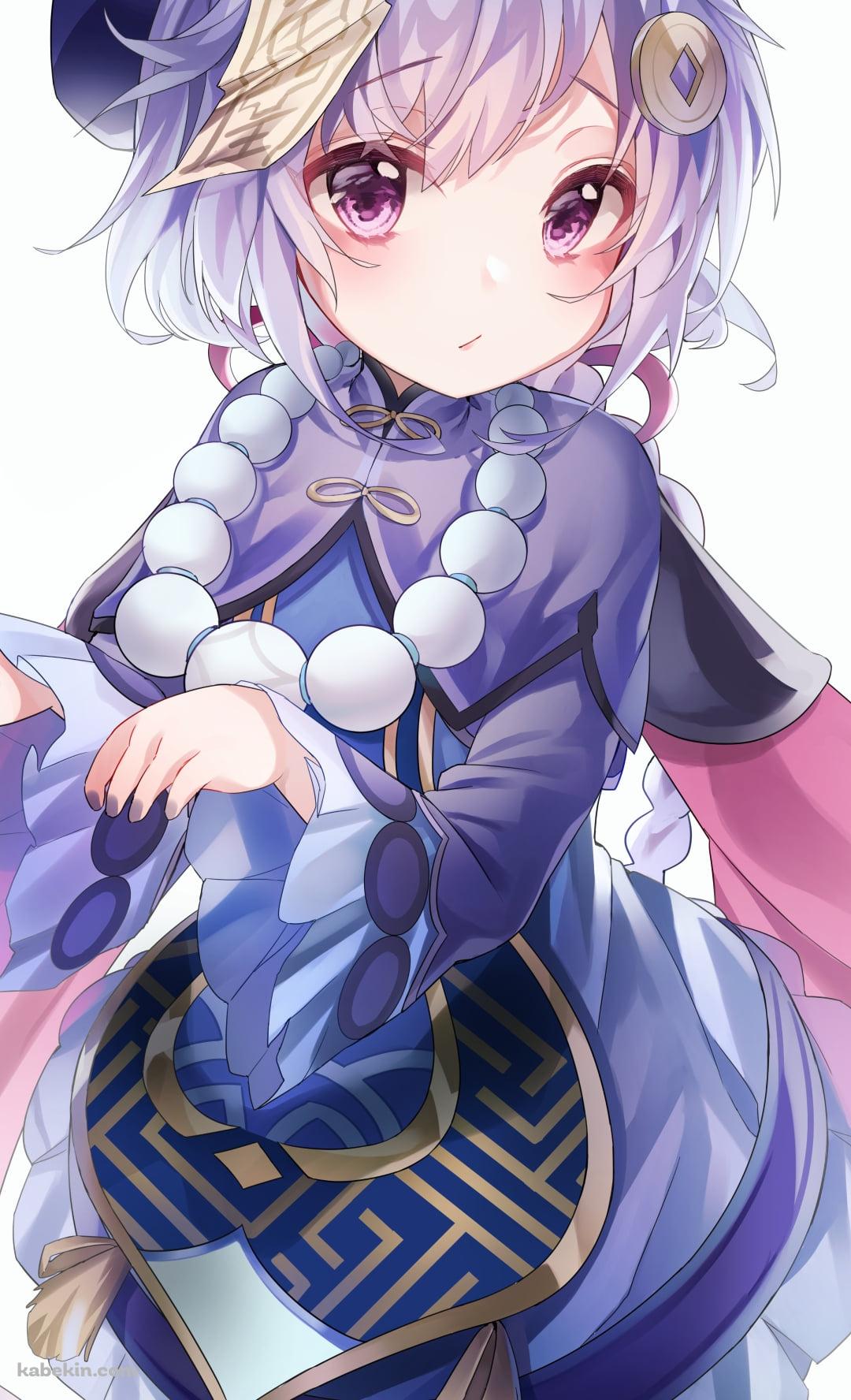 キョンシーポーズをするプニプニの七七 / 原神のAndroidの壁紙(1080px x 1776px) スマホ用