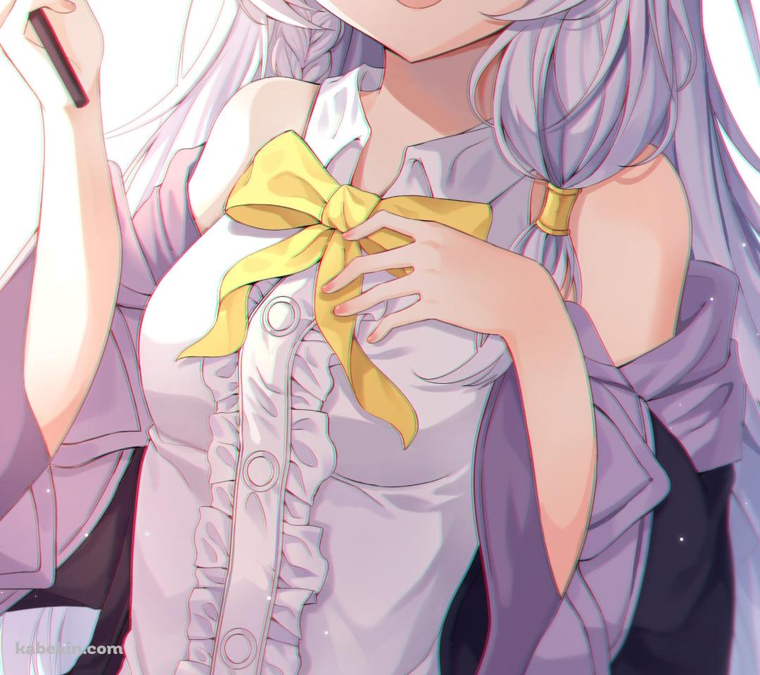 杖を持ち胸元に手をあてるイレイナ / 黄色いリボン / 魔女の旅々のAndroidの壁紙(1080px x 960px) スマホ用
