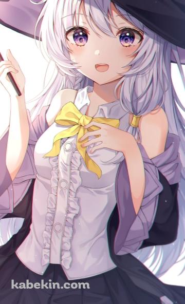 杖を持ち胸元に手をあてるイレイナ / 黄色いリボン / 魔女の旅々のAndroidの壁紙(360px x 592px) スマホ用