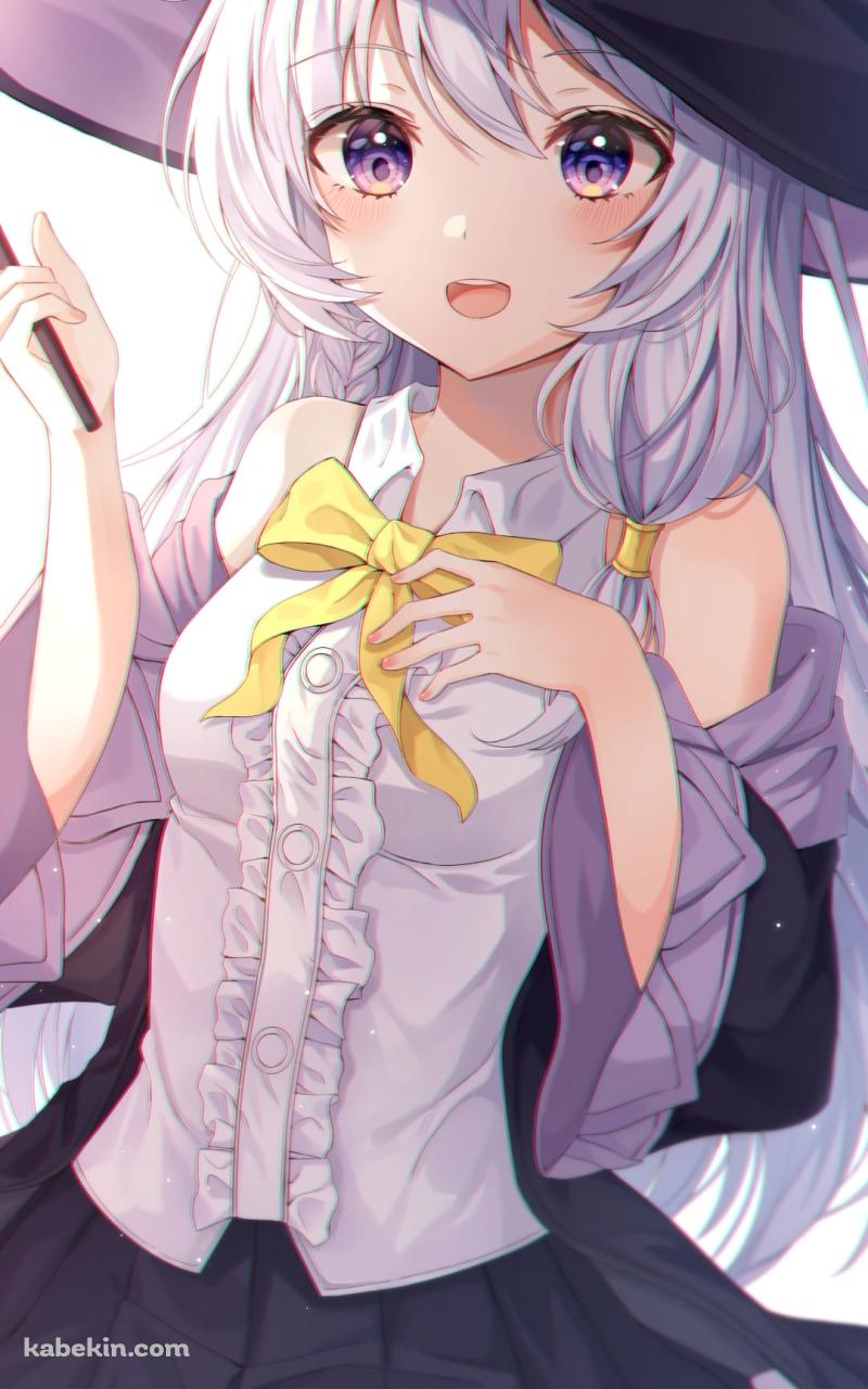 杖を持ち胸元に手をあてるイレイナ / 黄色いリボン / 魔女の旅々のAndroidの壁紙(800px x 1280px) スマホ用