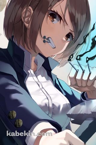 釘を咥える釘崎野薔薇 / 呪術廻戦のAndroidの壁紙(320px x 480px) スマホ用