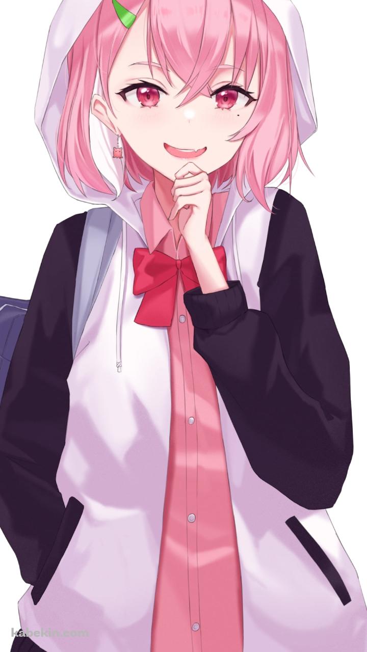 顎に手をあてて微笑む笹木咲 / にじさんじ / バーチャルYouTuber / VtuberのAndroidの壁紙(720px x 1280px) スマホ用