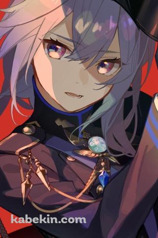 帽子を取るかっこいいエウルア・ローレンス / 原神のAndroidの壁紙(320px x 480px) スマホ用