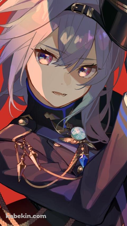 帽子を取るかっこいいエウルア・ローレンス / 原神のAndroidの壁紙(480px x 854px) スマホ用