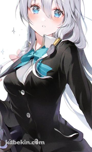 セーラー服のイレイナ / 女子高生 / サヤのキーフォルダー / 魔女の旅々のAndroidの壁紙(360px x 592px) スマホ用