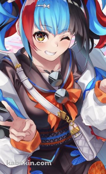 ウィンクをするWピースをする可愛い清少納言 / fate/apocryphaのAndroidの壁紙(360px x 592px) スマホ用