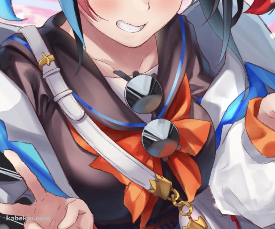 ウィンクをするWピースをする可愛い清少納言 / fate/apocryphaのAndroidの壁紙(960px x 800px) スマホ用