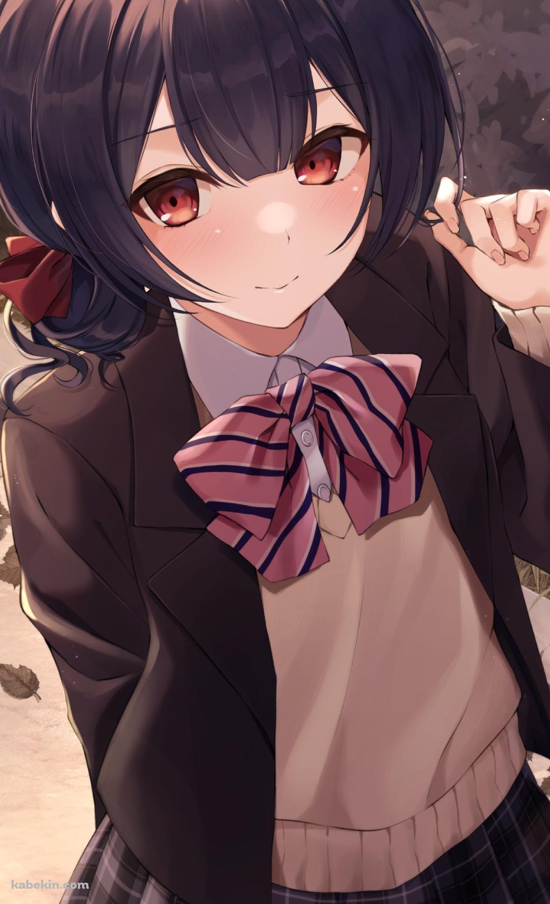髪を触るセーラー服の杜野凛世 (もりのりんぜ) / アイドルマスターシャイニーカラーズのAndroidの壁紙(1080px x 1776px) スマホ用