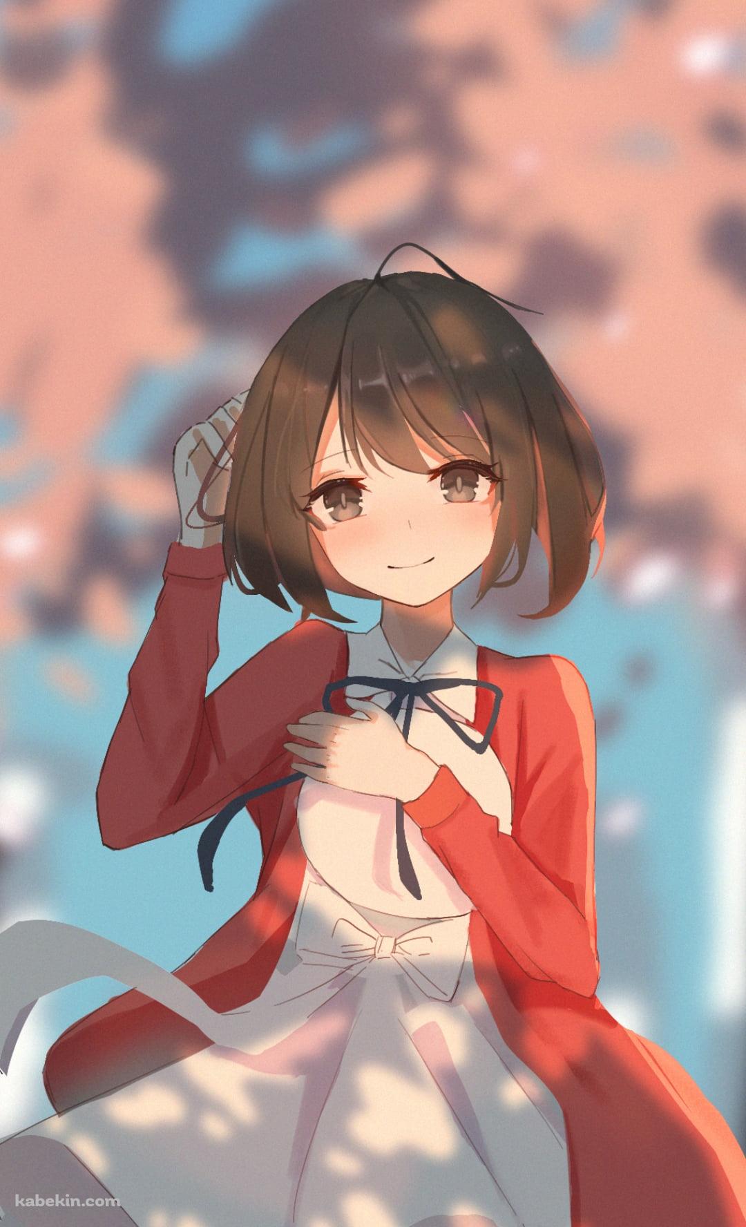 赤いカーディガンを羽織り笑顔の加藤 恵 / 冴えない彼女の育てかたのAndroidの壁紙(1080px x 1776px) スマホ用