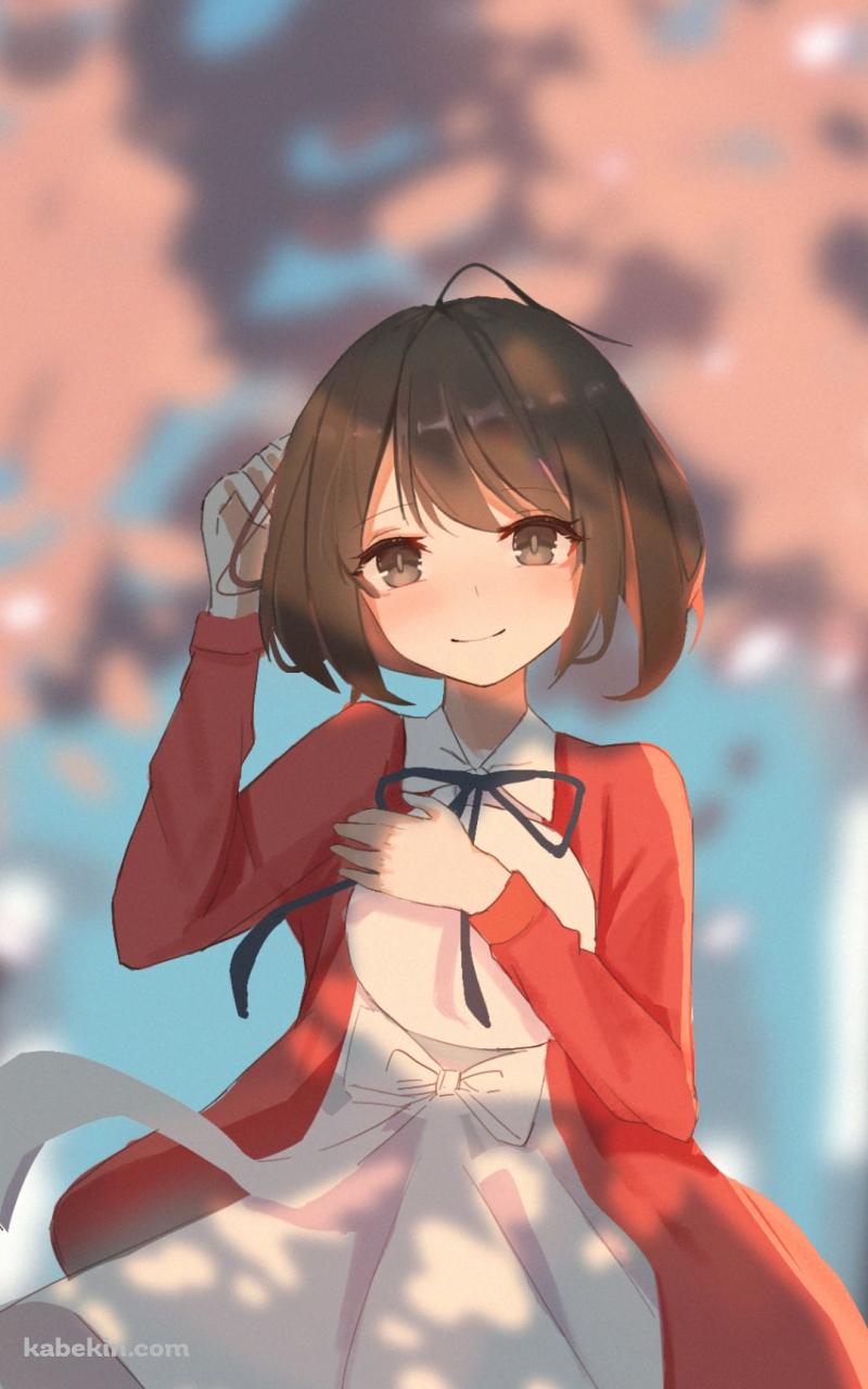 赤いカーディガンを羽織り笑顔の加藤 恵 / 冴えない彼女の育てかたのAndroidの壁紙(800px x 1280px) スマホ用