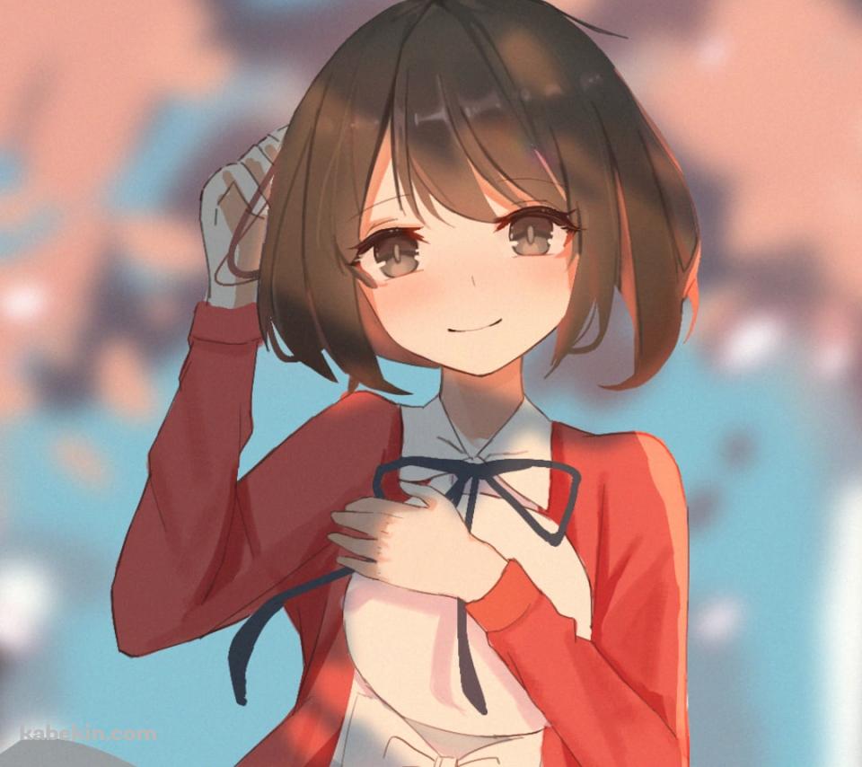 赤いカーディガンを羽織り笑顔の加藤 恵 / 冴えない彼女の育てかたのAndroidの壁紙(960px x 854px) スマホ用