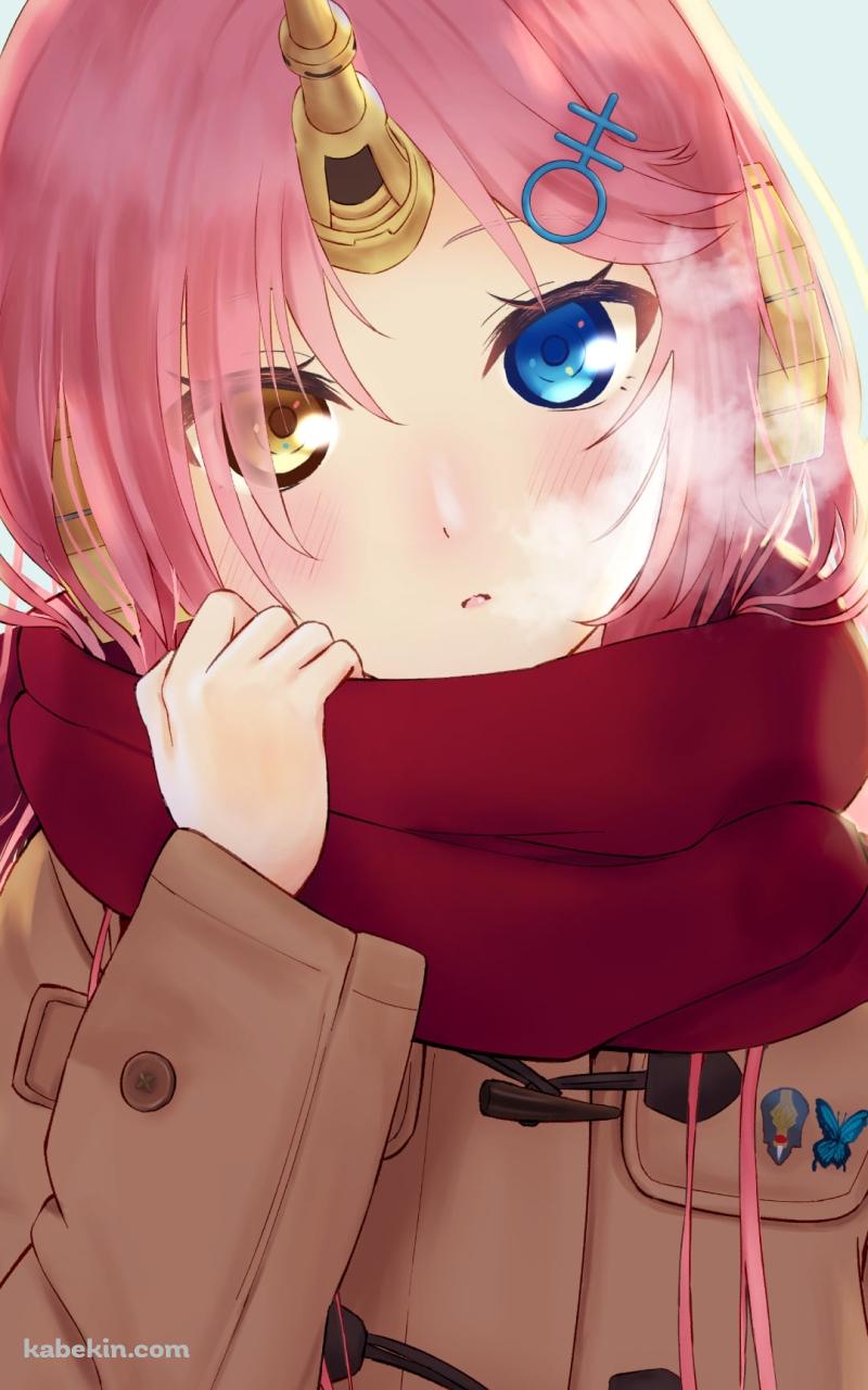 赤いマフラーを巻くフランケンシュタイン / オッドアイ / fate/apocryphaのAndroidの壁紙(800px x 1280px) スマホ用