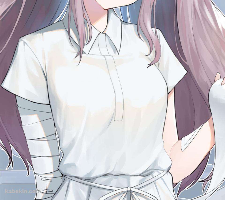 包帯を撒き散らす可愛い幽谷 霧子 (ゆうこく きりこ) / アイドルマスターシャイニーカラーズのAndroidの壁紙(960px x 854px) スマホ用