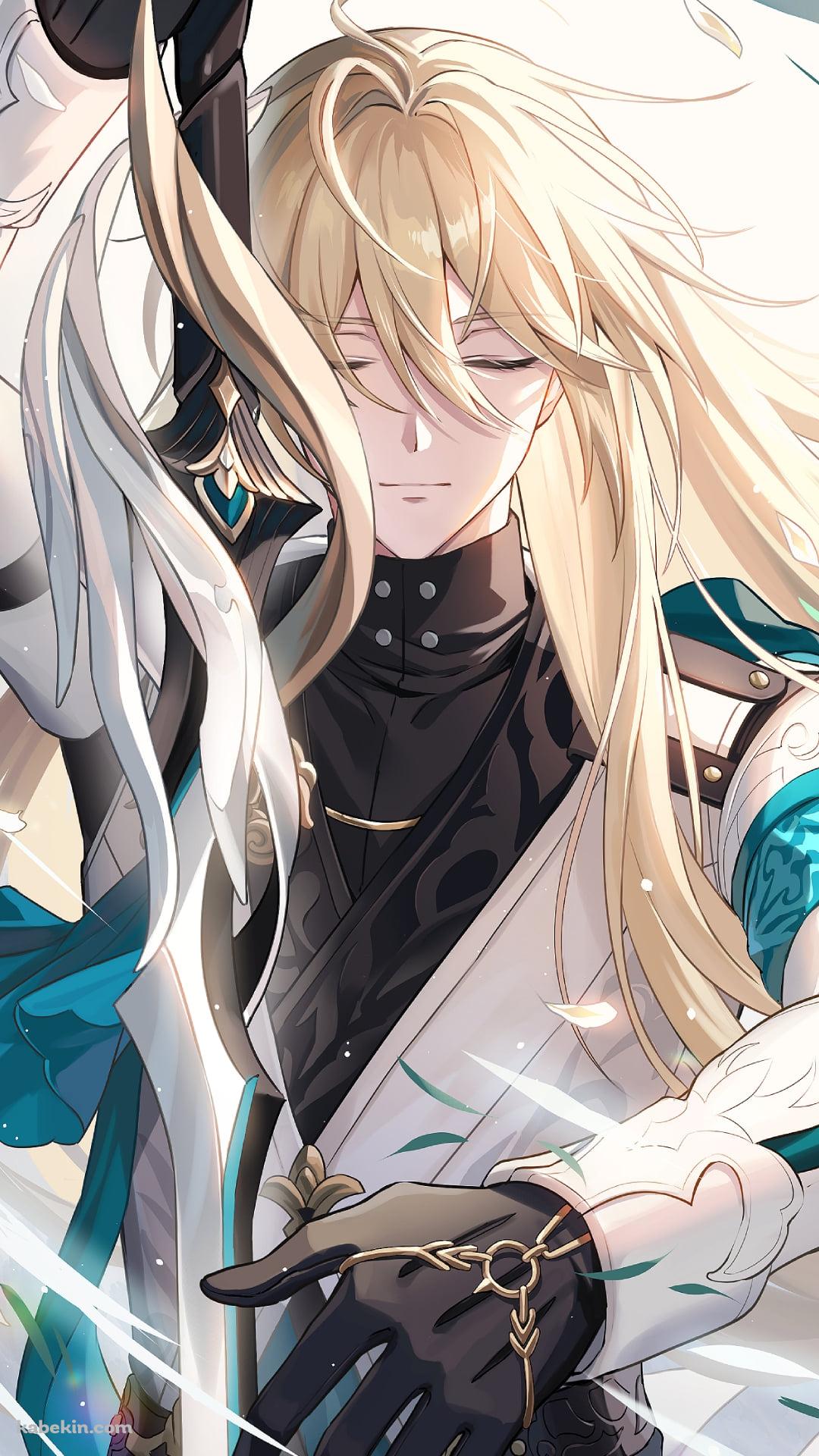 目をつぶり剣を持つかっこいい羅刹 / 崩壊:スターレイルのAndroidの壁紙(1080px x 1920px) スマホ用