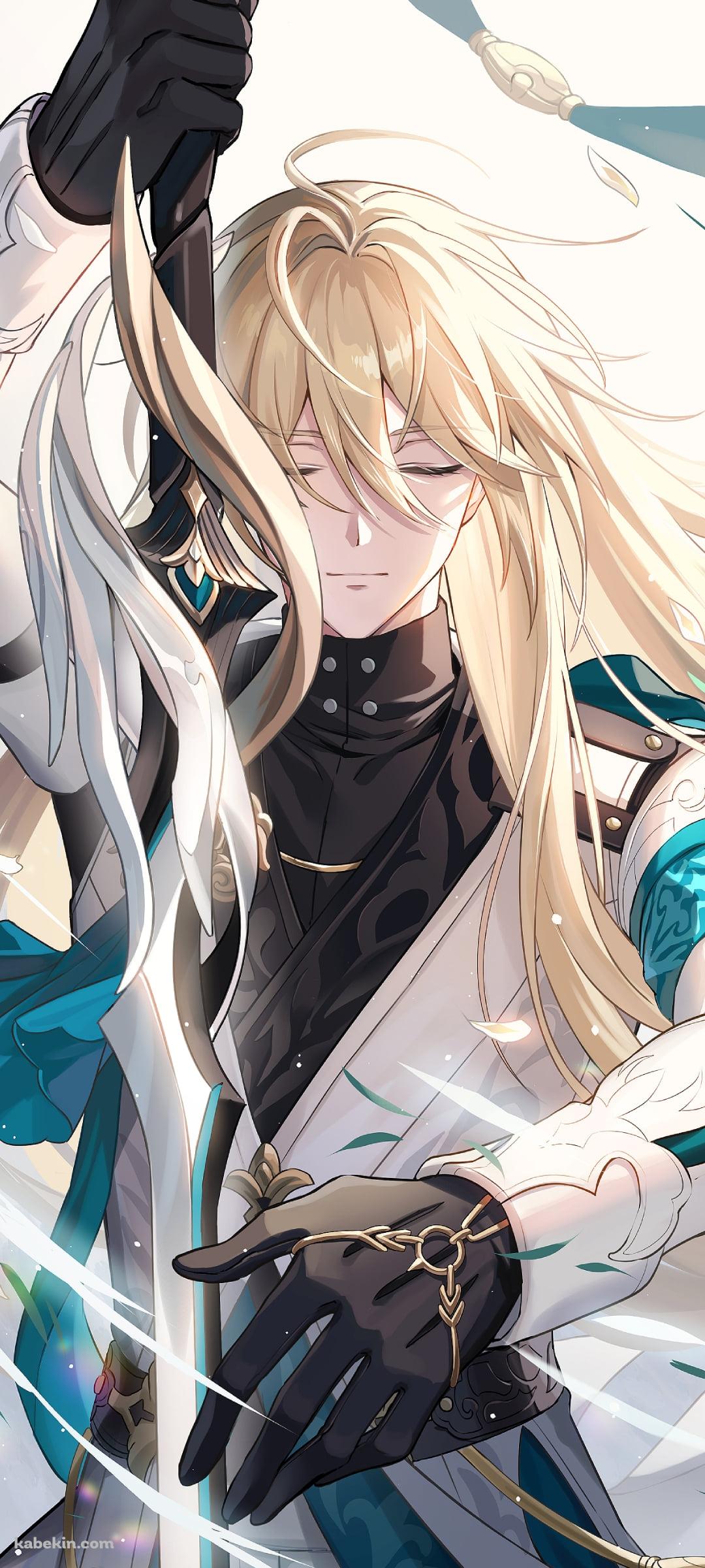 目をつぶり剣を持つかっこいい羅刹 / 崩壊:スターレイルのAndroidの壁紙(1080px x 2400px) スマホ用