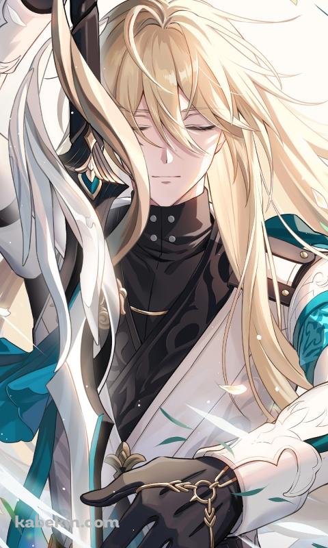 目をつぶり剣を持つかっこいい羅刹 / 崩壊:スターレイルのAndroidの壁紙(480px x 800px) スマホ用
