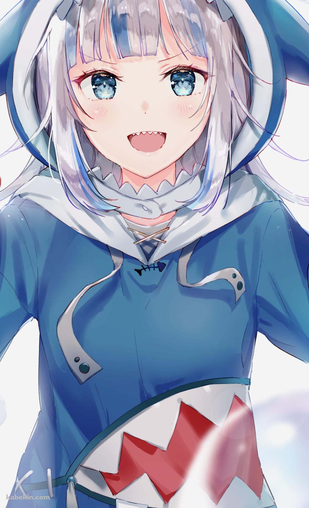 笑顔の可愛いがうるぐら / 水泡 / 鮫の着ぐるみ / ホロライブ / バーチャルYouTuber / VtuberのAndroidの壁紙(1080px x 1776px) スマホ用